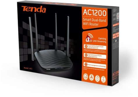 TENDA AC5 AC1200 Dual Band WiFi Router 300Mbps 2.4G & 867Mbps 5G, 1GHZ ...