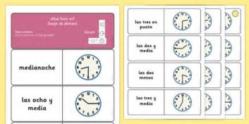 Juego de dominó de leer la hora (teacher made)