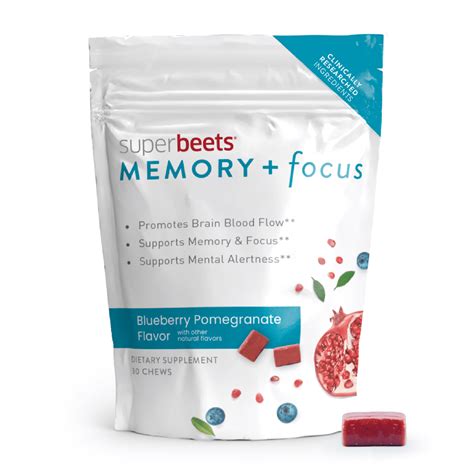 HumanN SuperBeets Memory+Focus Chews - Brain Health & Alertness Support ...