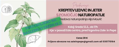Predavanje Krepitev ledvic in jeter s pomočjo naturopatije, Delpinova ...