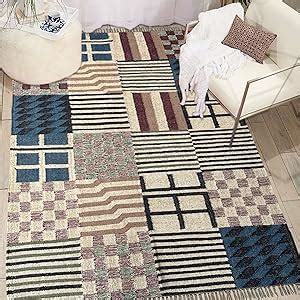 Buy budhrajrugs 4x6ft Pattern Kilims Rugs Multicolor Indian Dhurrie ...