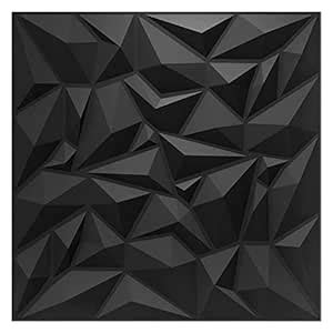 Kayra Decor Diamond 3D PVC Wall Panels - Black Color Diamond Design ...