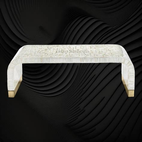 Waterfall Full Bone Inlay Coffee Table – Luxury Handicrafts
