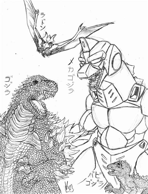 Godzilla Vs Mechagodzilla - Free Coloring Pages