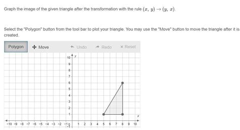 Graph the image of the given triangle after the transformation with the ...