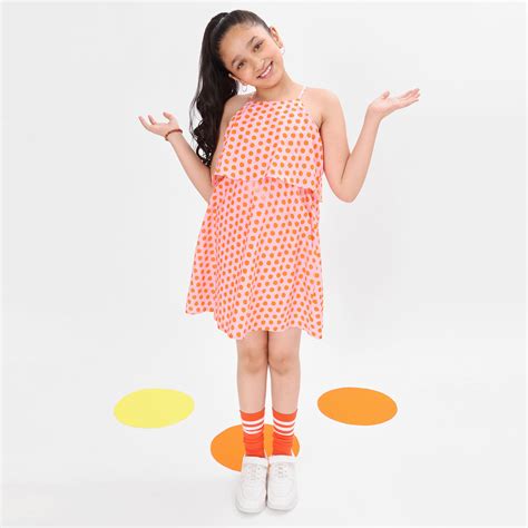 Printed Pink Girls Dress – BONKIDS