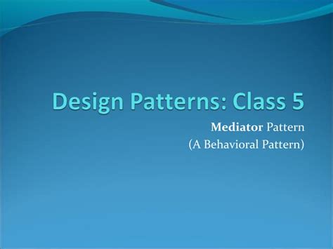 Image result for Mediator Pattern Examples