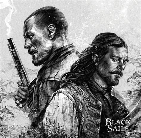 John Silver, Captain Flint fan-art | Victory poster, Black sails, Ship art