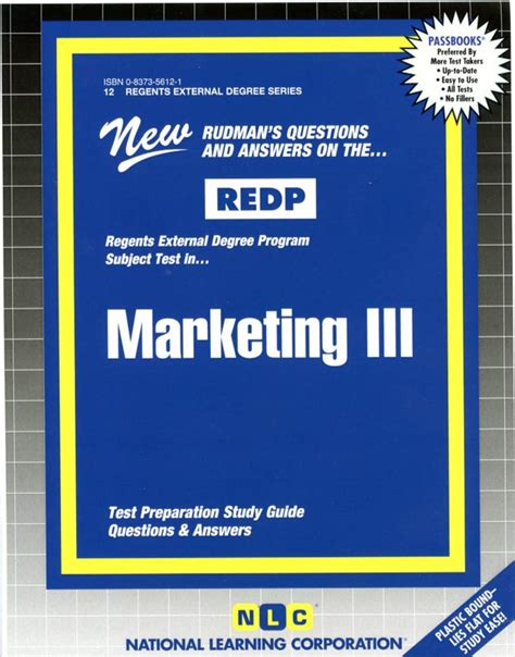 MARKETING III: Passbooks Study Guide (Regents External Degree Series ...