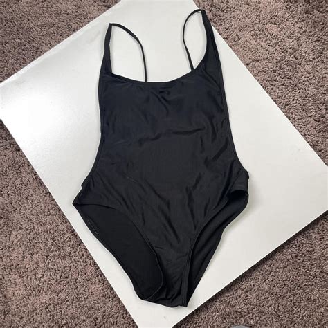 Women's Black Swimsuit-one-piece | Depop
