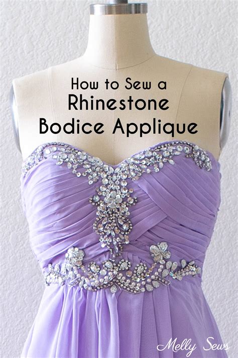 How to Sew a Rhinestone Applique Tutorial For Beginners - Melly Sews