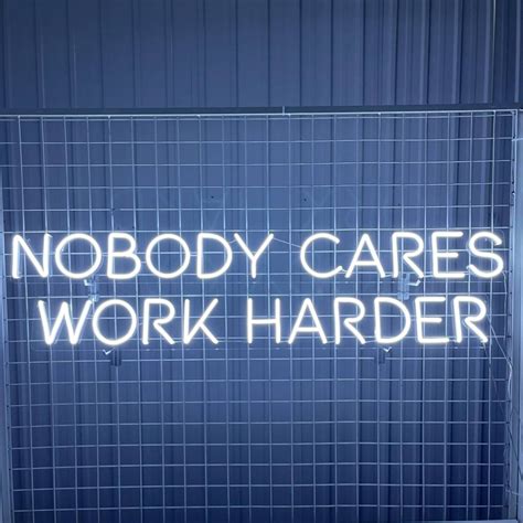 Nobody Cares Work Harder Neon Sign, Motivation Neon Sign, Wall Decor ...