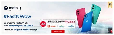Get a Jio SIM with Moto G45 & Enjoy Benefits worth ₹5,000