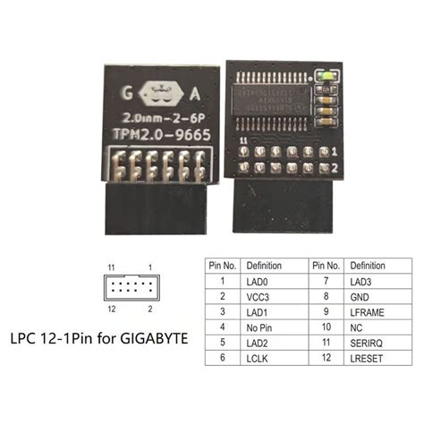 Buy SNOWINSPRING LPC TPM 2.0 Encryption Security Module Remote Card ...