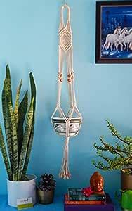 ecofynd Macrame Plant Hanger [Without Pot] | Rope Flower Pot Holder for ...