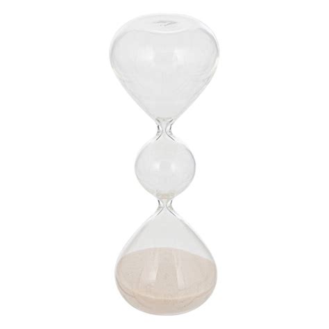 Atmosphera - Reloj de arena de cristal bliss ondulado h19cm - Beige | Leroy Merlin