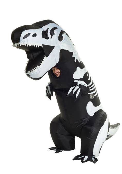 Inflatable Skeleton T-Rex Adult Costume | Inflatable Costumes