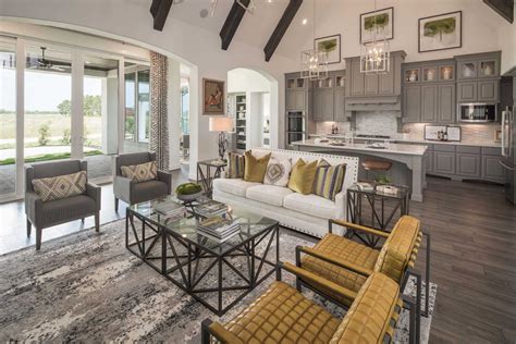 Family Room in Highland Homes 292 Plan at 2923 Crawford Drive, Katy, TX ...