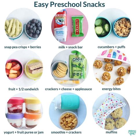 Preschool Snack Ideas | Easy toddler snacks, Easy baby food recipes ...