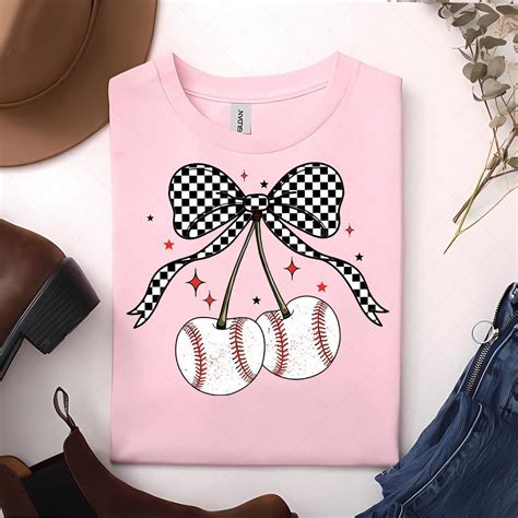 Baseball Cherries Coquette Png, Baseball Coquette Png, Game Day ...