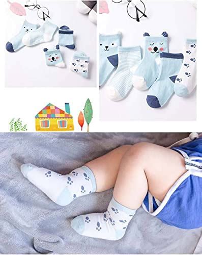 Buy SYGA 5 Pairs Baby Girl Boys Non Slip Trainer Socks Toddlers Infant ...
