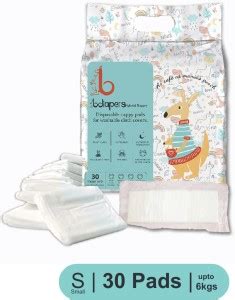 Bdiapers Baby Chemical-Free Bamboo Disposable Nappy Pad Inserts/S 3-6m ...