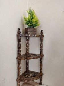 Umar Enterprises Wooden Mini Corner Rack Side Table Home Decor End ...