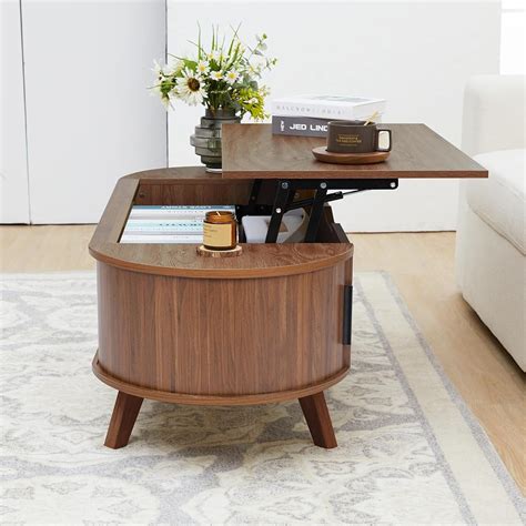 JanmerHome Small Lift Top Coffee Table with Sliding Tambour India | Ubuy
