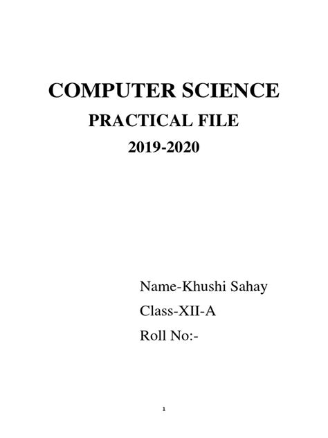 Image result for Computer Practical File