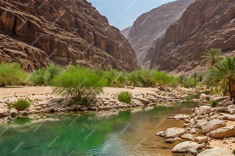 Wadi Disah in Saudi Arabia a breathtaking valley of rugged cliffs lush ...
