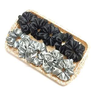 Dvabeautyshop Scrunchies for Women, Pack of 10, Satin Scrunchies (Mini ...