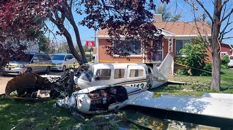 Dramatic video shows small plane crashing in front yard of a home