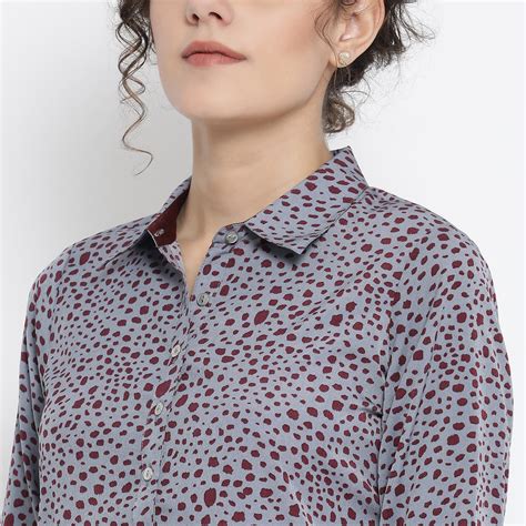 Teal Blue Animal Print Kurta