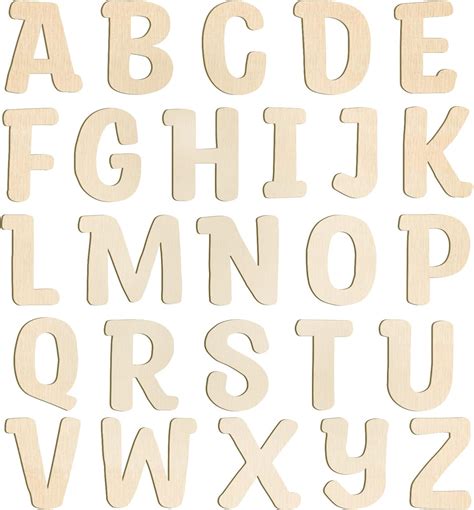 Amazon.com: She Love 6 inch Wooden Letters 26Pcs Wooden Alphabet Letter ...