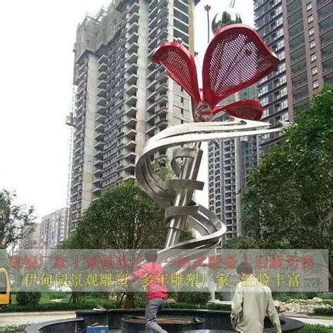 不锈钢花朵雕塑 厂家直供户外广场公园绿地创意美陈 异形镂空浮雕-阿里巴巴