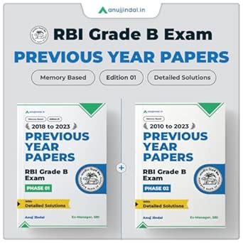 RBI Grade B Phase 1 & 2 Previous Year Question Papers Book (2010-2023 ...