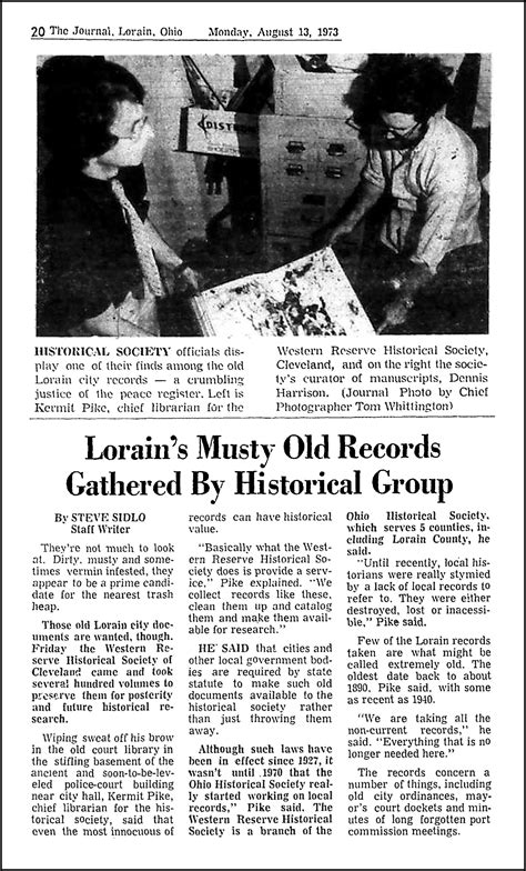 Brady's Bunch of Lorain County Nostalgia: Lorain's Musty Old Records ...