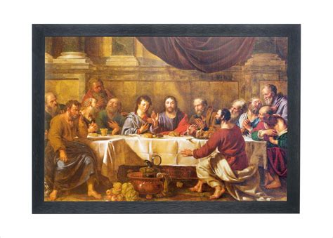 Paintsio Jesus The Last Supper Wall Mounted Painting (14 * 20 Inches ...