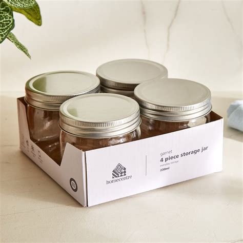 Buy Garnet Crystal Set of 4 PET Storage Jars - 230ml from Home Centre ...