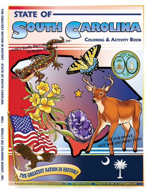 South Carolina State Coloring Book 8.5 x 11