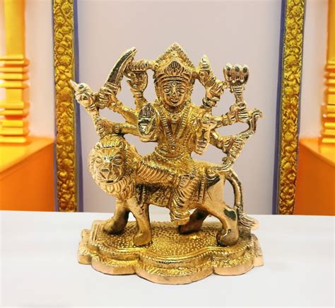 Brass/Peetal Maa Durga Ji Idol | Premium Religious & Ceremonial by Nyra ...