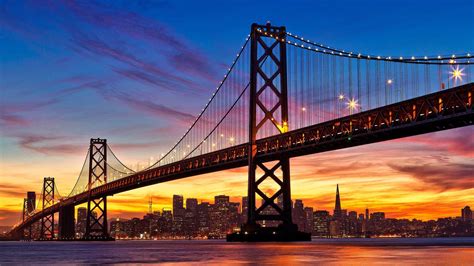 San Francisco Bay Bridge Sunset Wallpapers - Wallpaper Cave