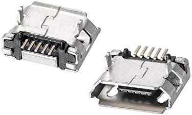 uxcell 30 PCS Micro USB Female Socket Connector Jack Port, 5-Pin DIP ...