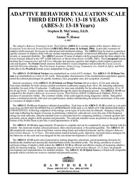 Image result for Adaptive Behavior Scale