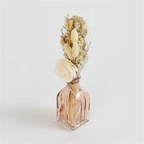 Buy Corsica Eden Artificial Decorative Flowers in Glass Vase - 28 cm ...