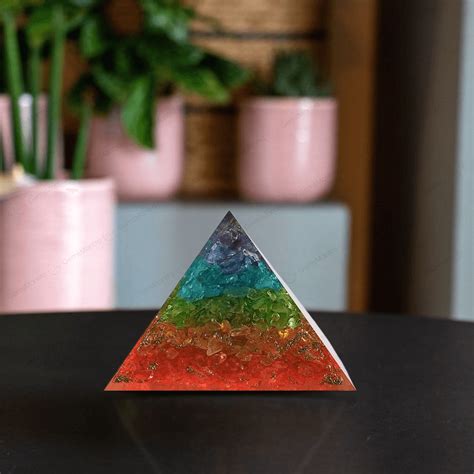 7 Chakra Orgonite Pyramid/Orgone Pyramid – My Store