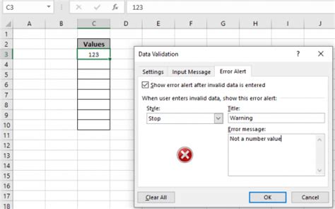 Image result for Data Validation Input Message