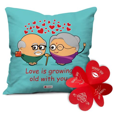 Buy Indigifts Printed Cushion Cover with Filler | Love is Growing ...