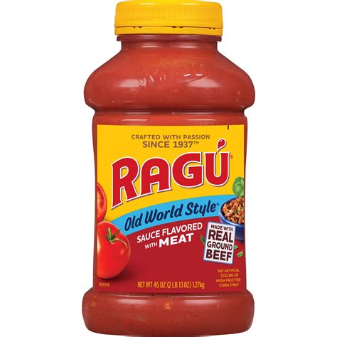Ragu Italian Classic Spaghetti Sauce, Old World Style with Meat Flavor ...