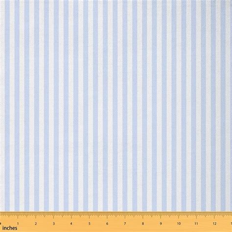 Amazon.com: Blue White Stripes Upholstery Fabric by The Yard,Modern ...